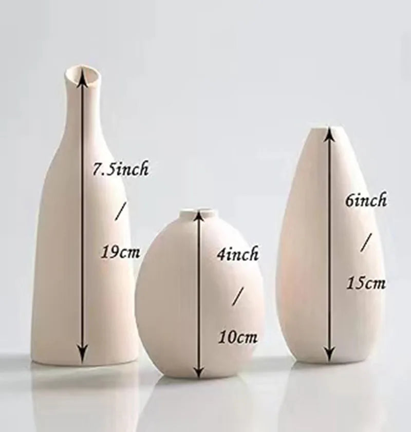 Lot de 3 vases en céramique